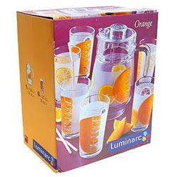 Набор ORANGE 7 предметов (графин с крышкой тиволи 1,6 л + 6 стаканов 300 мл)