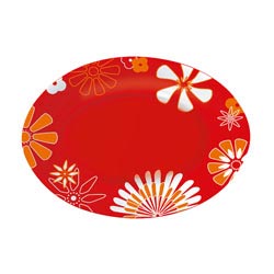 Селедочница GRAPHIC FLOWERS RED 22 см