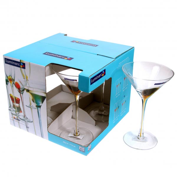 Фужеры для коктейля DRIP AMBER 225 мл, 4 шт