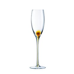 Фужеры для шампанского DRIP AMBER 220 мл, 4 шт