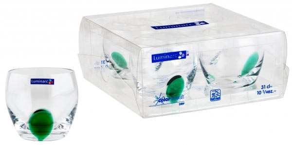Стаканы DRIP CHLOROPHYLLE низкие 300 мл, 4 шт