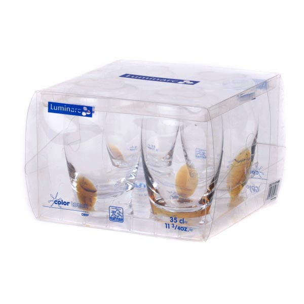Стаканы DRIP AMBER высокие 350 мл, 4 шт