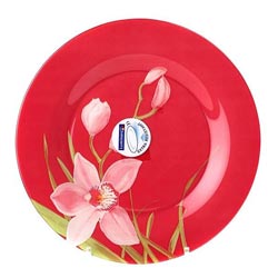 Тарелка обеденная RED ORCHIS 25 см