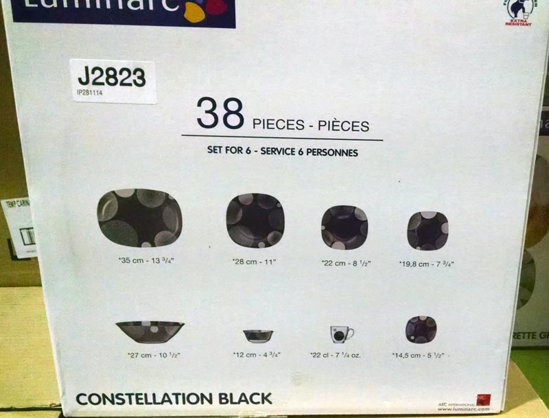 Столовый сервиз CONST BLACK 45 предметов